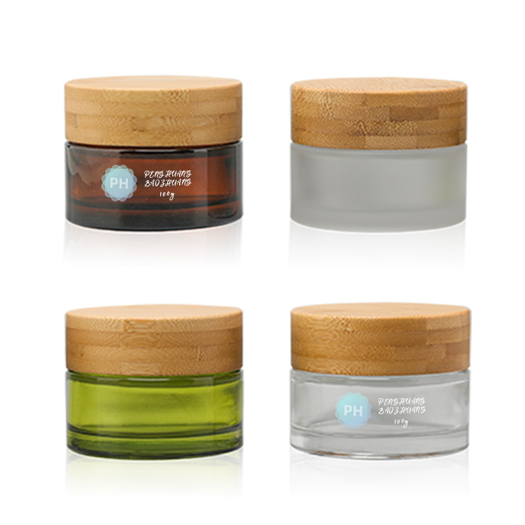 Cosmetic packaging — Hot Selling 100g Frost Skincare Cream Jars Cosmetic Face Cream Glass Larger Eco Friendly Cosmetic Packaging Containers (2)