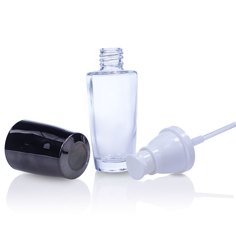 Cosmetic packaging — wholesale 30ml empty liquid foundation makeup glass bottle foundation glass cosmetic lotion bottles 1oz (3)