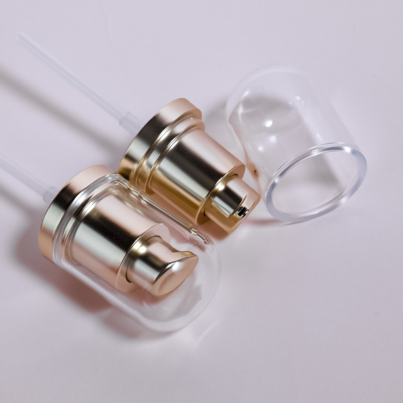Cosmetic packaging — Custom Printed Gradient Glass Skincare Bottle Set with Gold Press Pump Cap Empty Container for Serum Cream Lotion Essence (5)