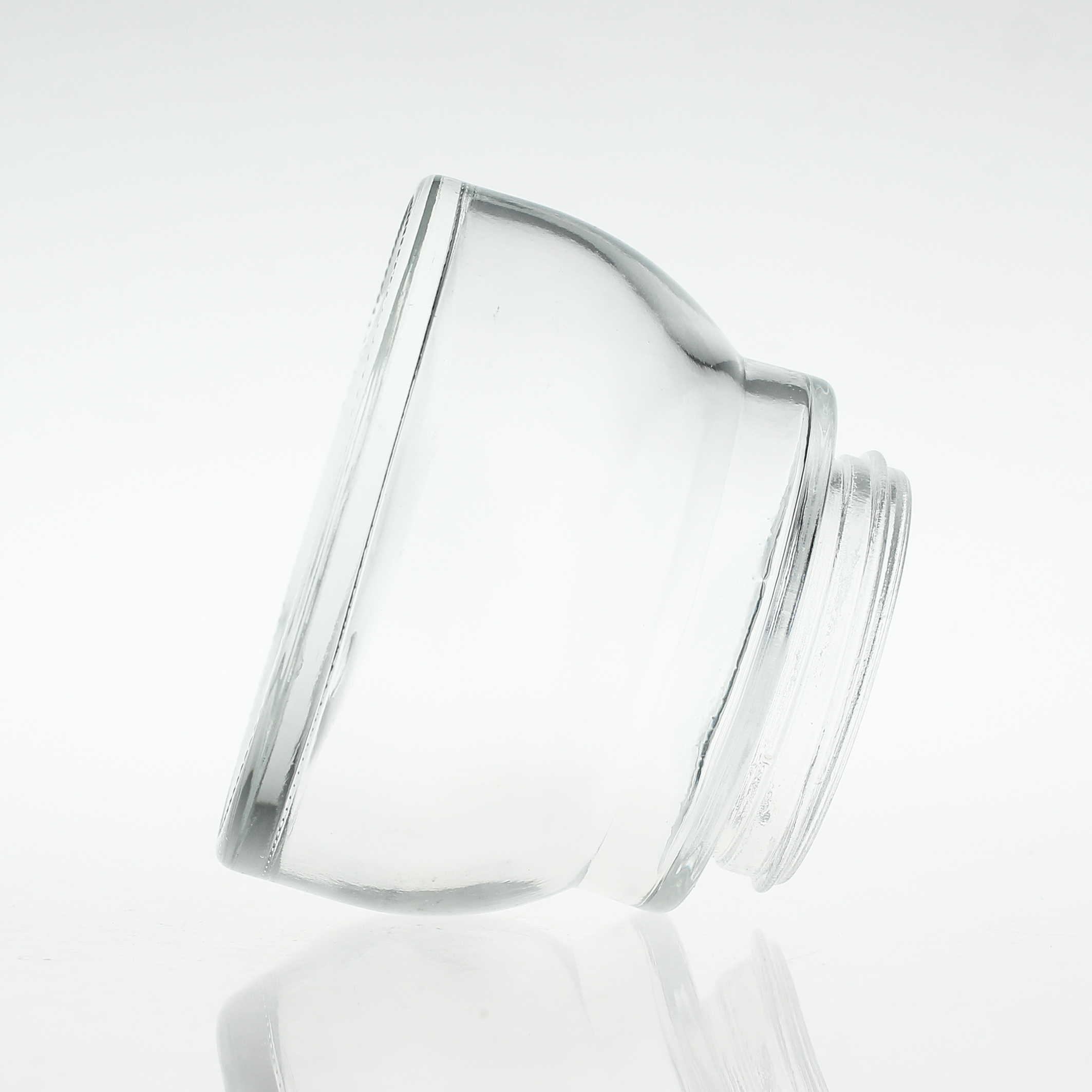 Cosmetic packaging — clear Glass jar 50g 150g  luxury glass cosmetic cream jar container for skincare facial cream (4)