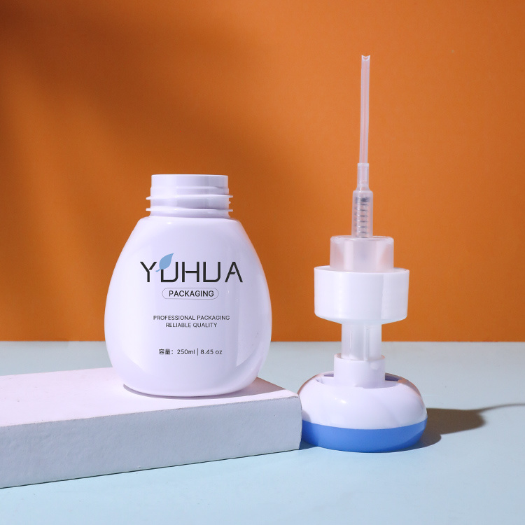 Cosmetic packaging — PET Liquid Containers Mousse Bubble Plastic Bottle 250m Hand Sanitizer Face Cream Airless Foaming Pump Bottle OEM (2)