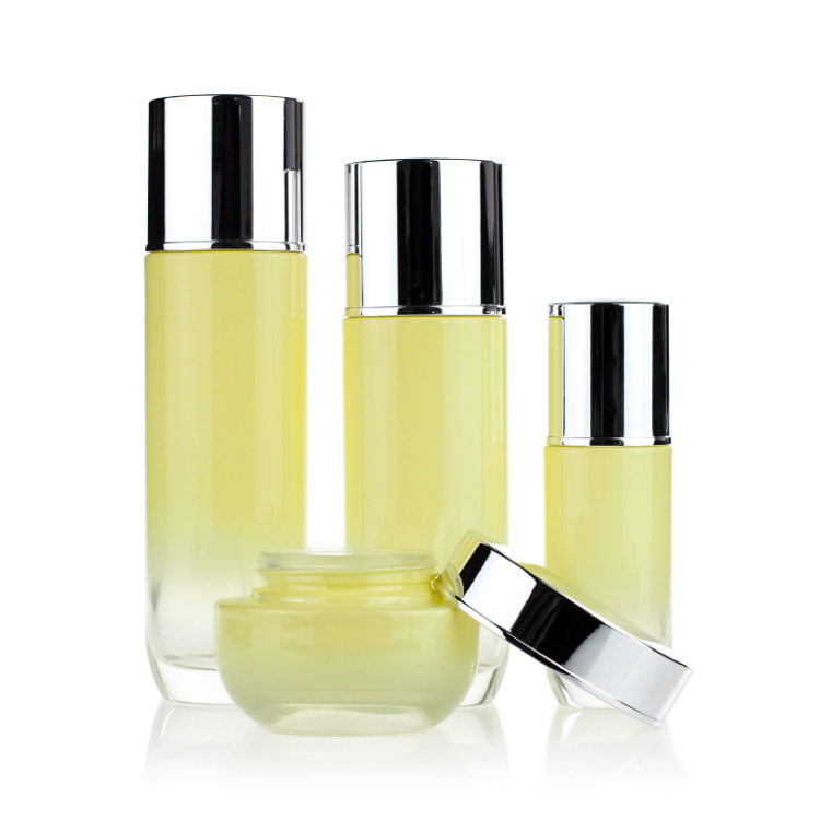 Cosmetic packaging — Luxury empty 50g silver Cap cream jar glass cosmetic skincare packaging container Wholesale (6)