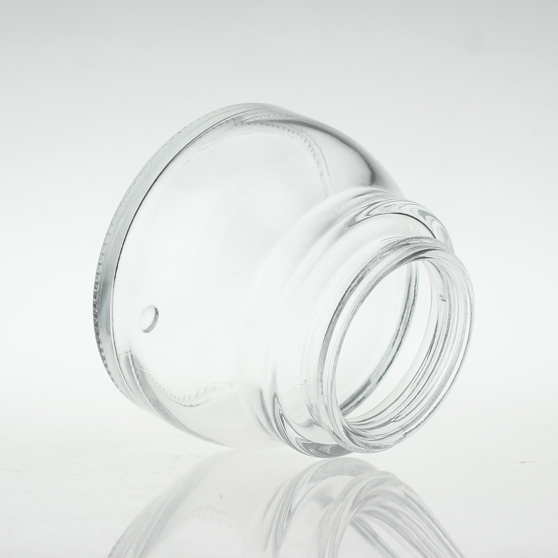Cosmetic packaging — clear Glass jar 50g 150g  luxury glass cosmetic cream jar container for skincare facial cream (3)