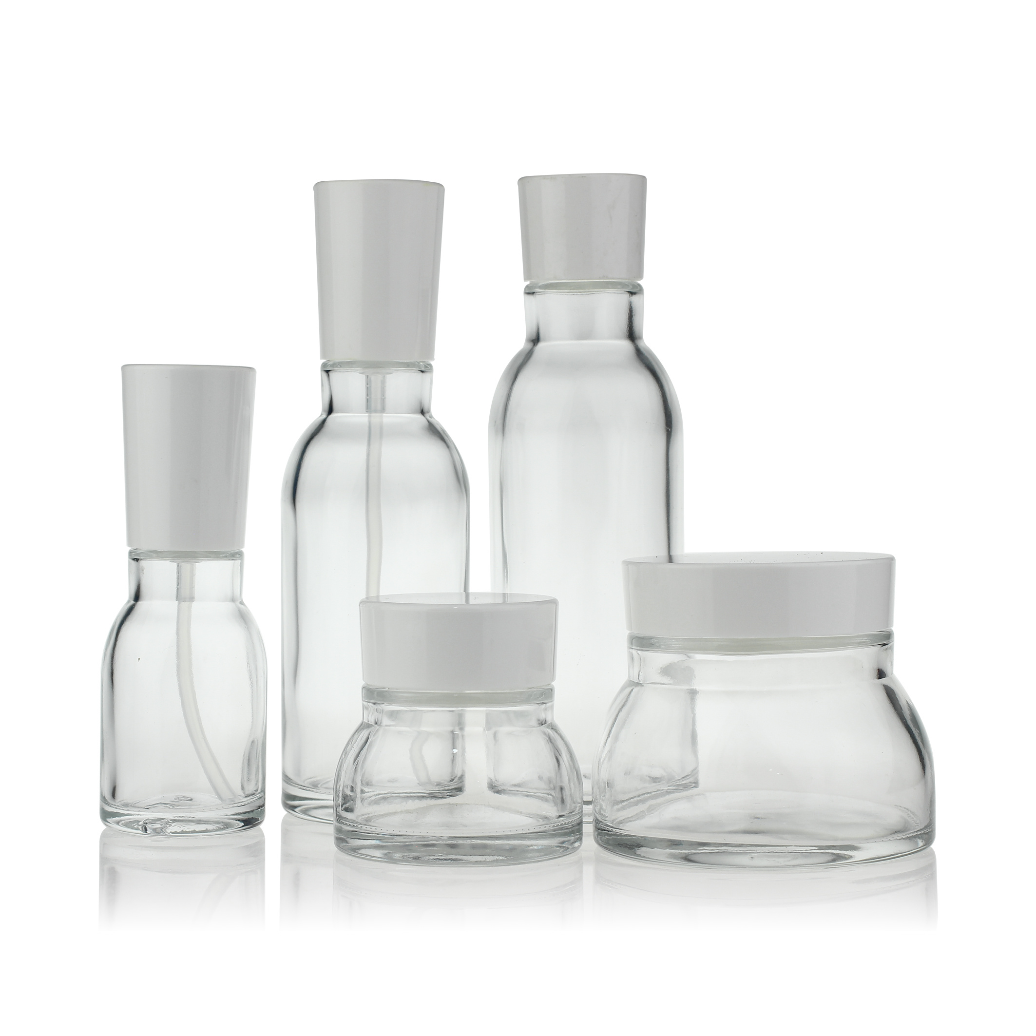 Cosmetic packaging — clear Glass jar 50g 150g  luxury glass cosmetic cream jar container for skincare facial cream (6)