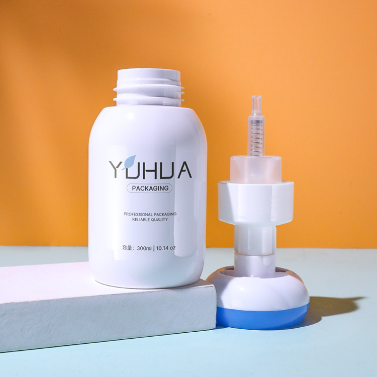 Cosmetic packaging — Wholesale 300ml Plastic Soap Foaming Pump Bottle Fancy Soap Container Packaging Foam Cleanser Pump Bottle (3)