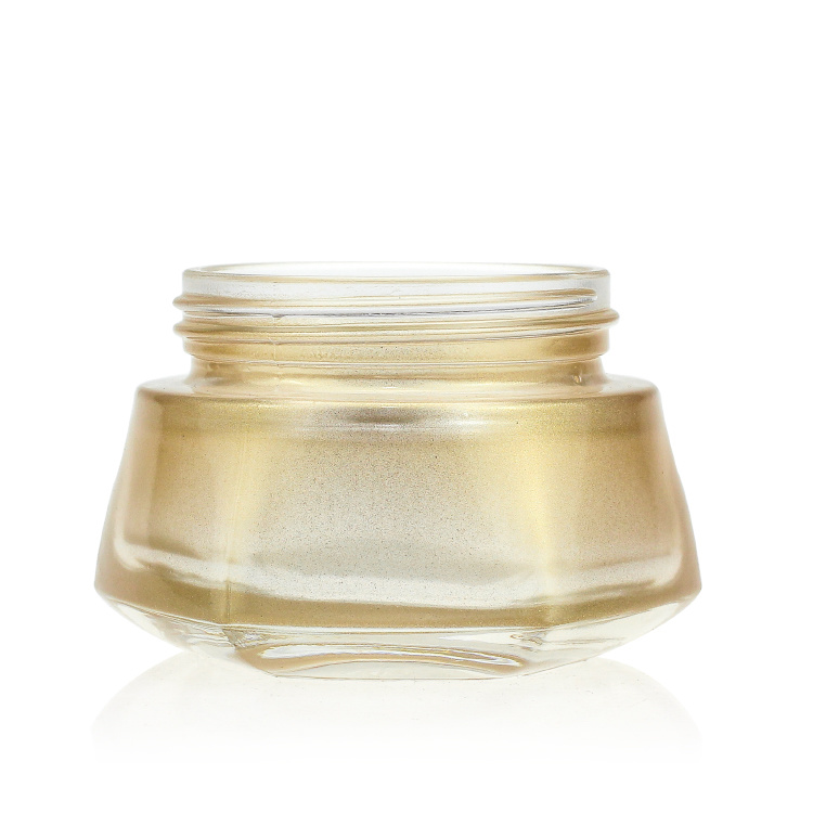 Cosmetic packaging — Luxury cosmetic packaging 50g 30g 20g cream glass jar gold lid for skincare Facial Cleanser (3)