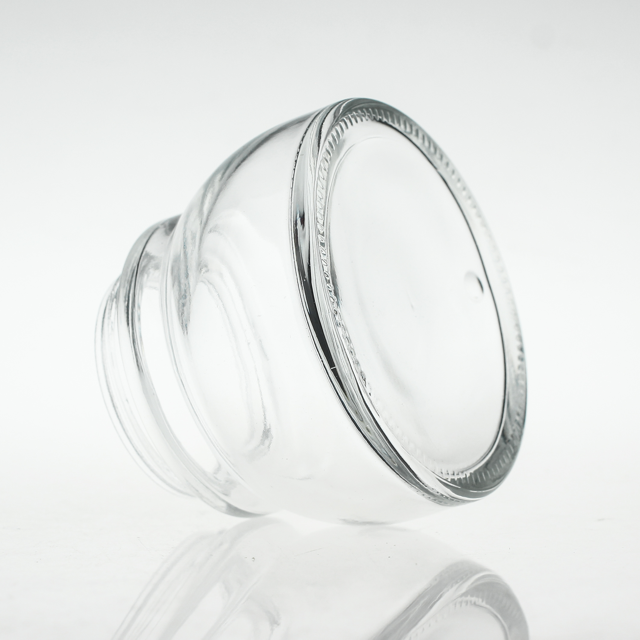 Cosmetic packaging — clear Glass jar 50g 150g  luxury glass cosmetic cream jar container for skincare facial cream (5)